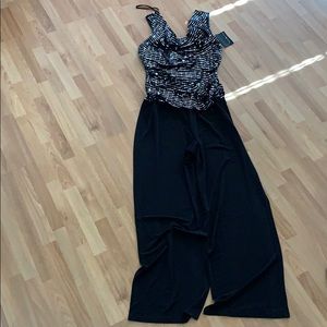 Black and sliver pantsuit